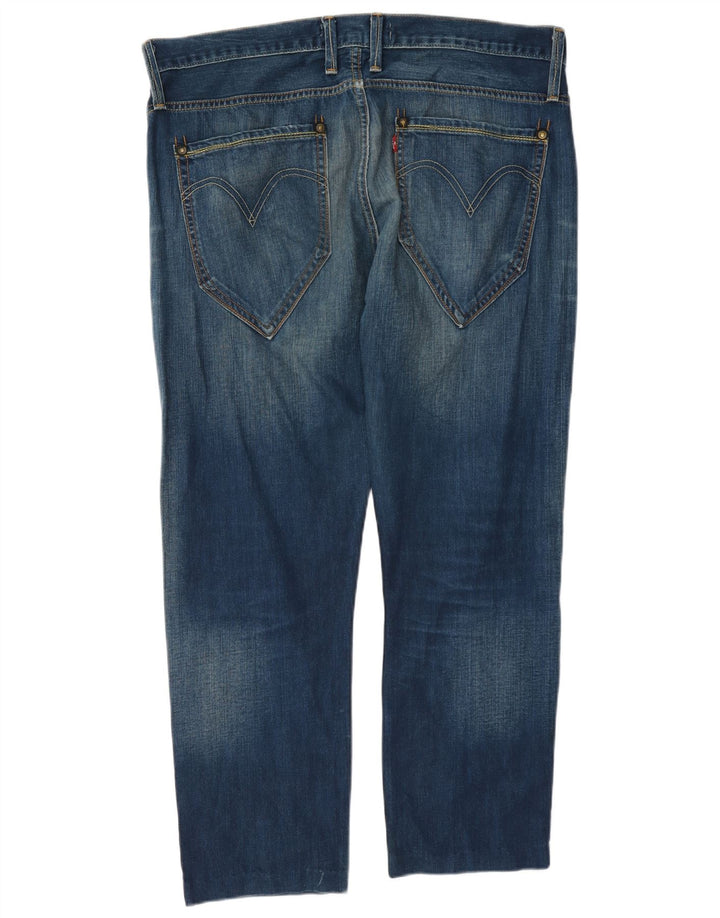 Levi's Herre 504 lige jeans W36 L27 blå bomuld