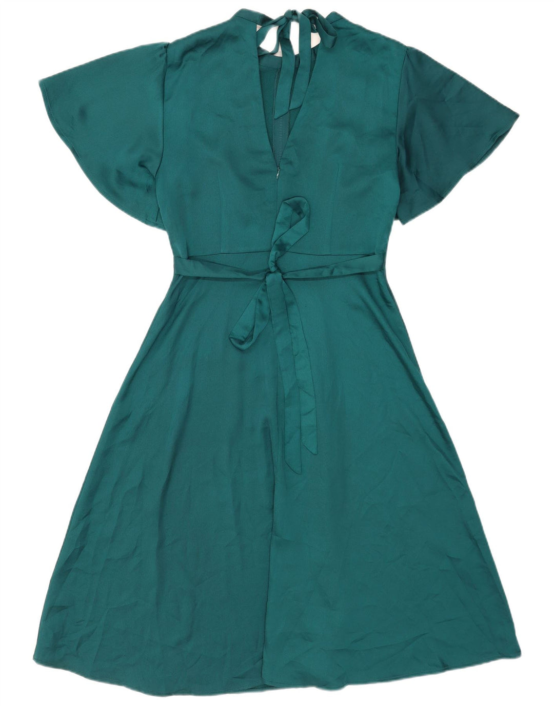 Oasis Dame A-Line Kjole UK 12 Medium Green Polyester