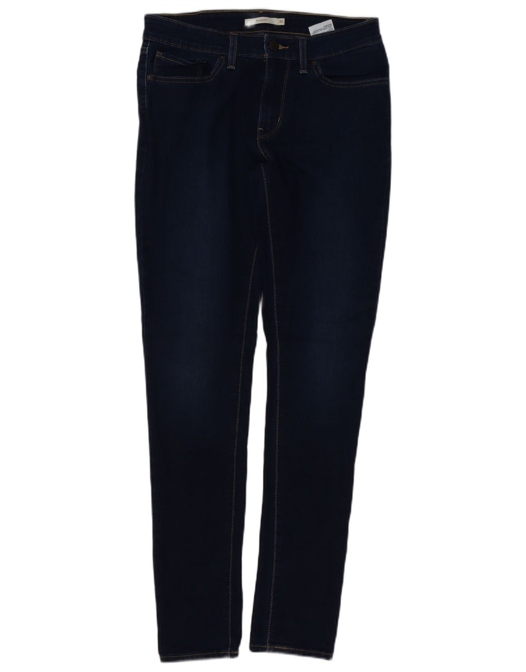 LEVI'S Dame 711 Skinny Jeans W30 L32 Marineblå Bomuld
