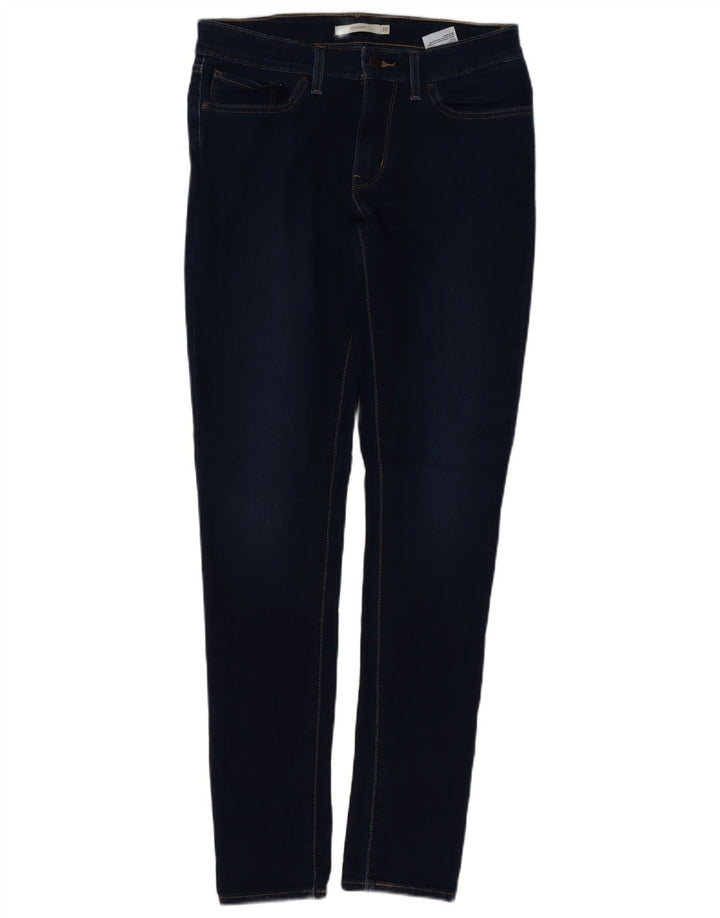 LEVI'S Dame 711 Skinny Jeans W30 L32 Marineblå Bomuld