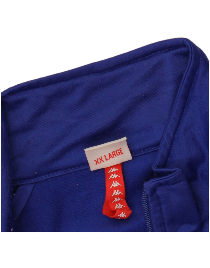 Kappa Herre grafisk træningsdragt Topjakke 2XL Blå Colourblock