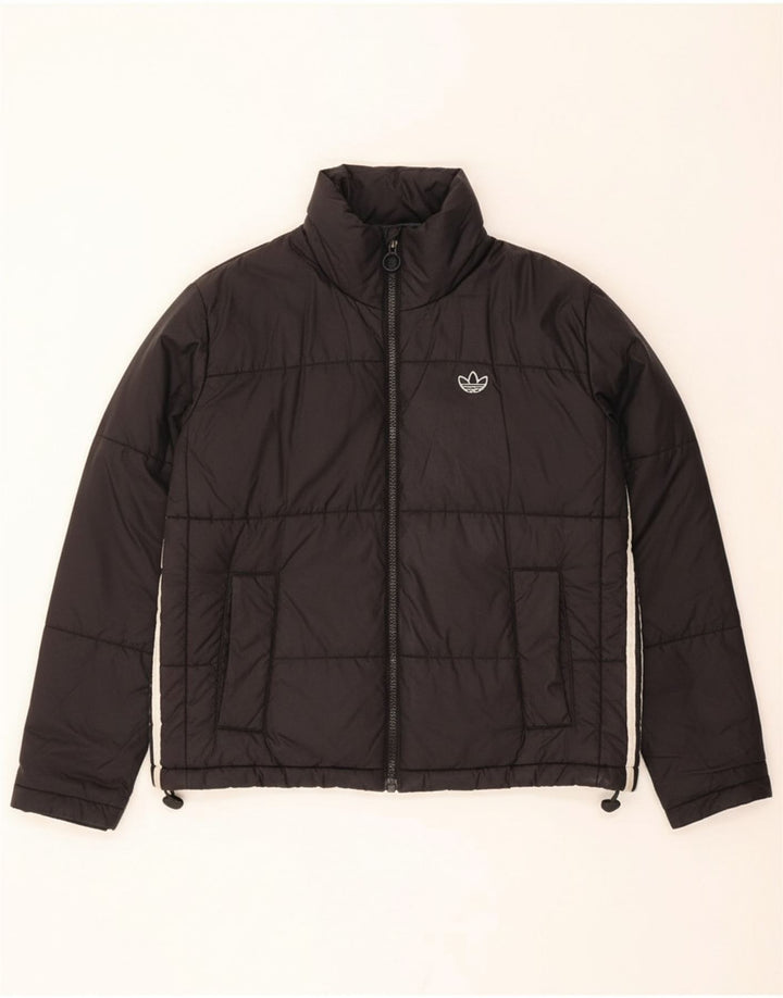 ADIDAS Womens Padded Jacket UK 10 Small Black Polyester