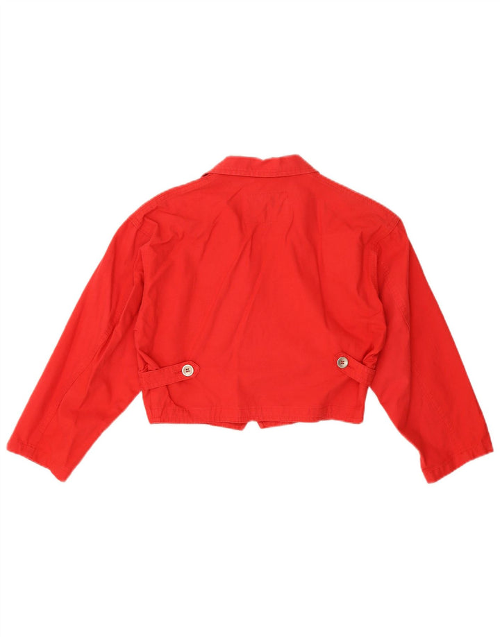 Carrera Dame Crop Double Breasted Blazer Jacket UK 10 Small Red
