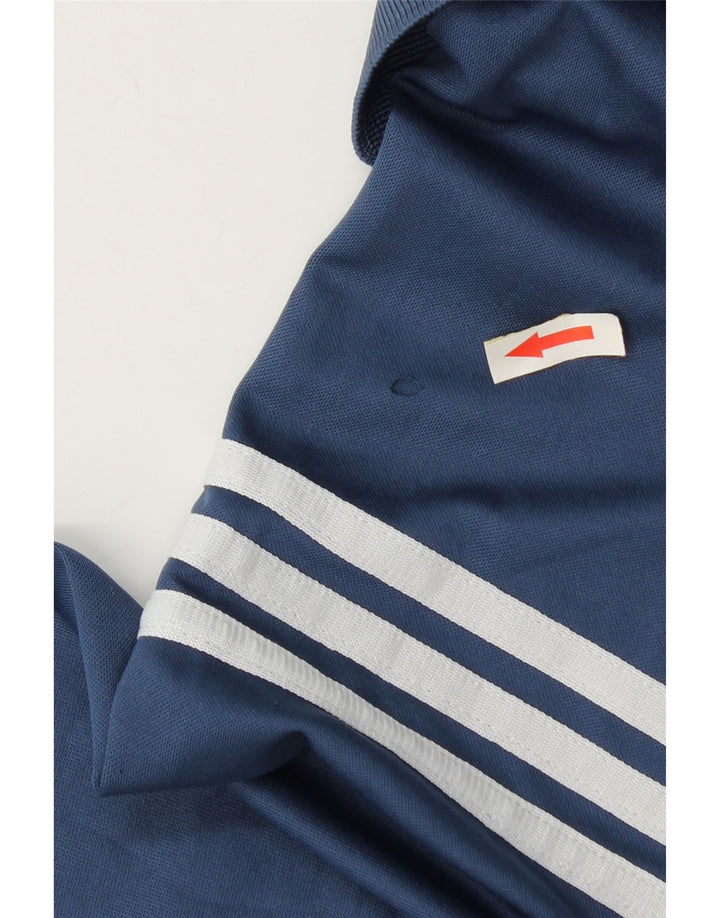 Adidas Herre Climalite Polo Shirt XL Navy Blue Colourblock Polyester