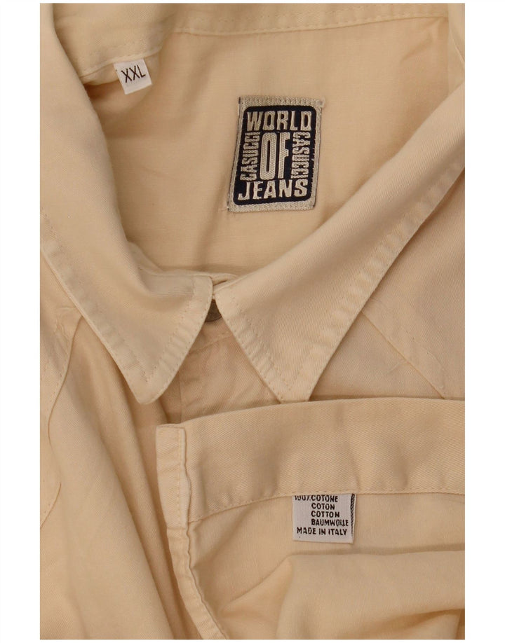 CASSUCI Herreskjorte 2XL Beige Bomuld
