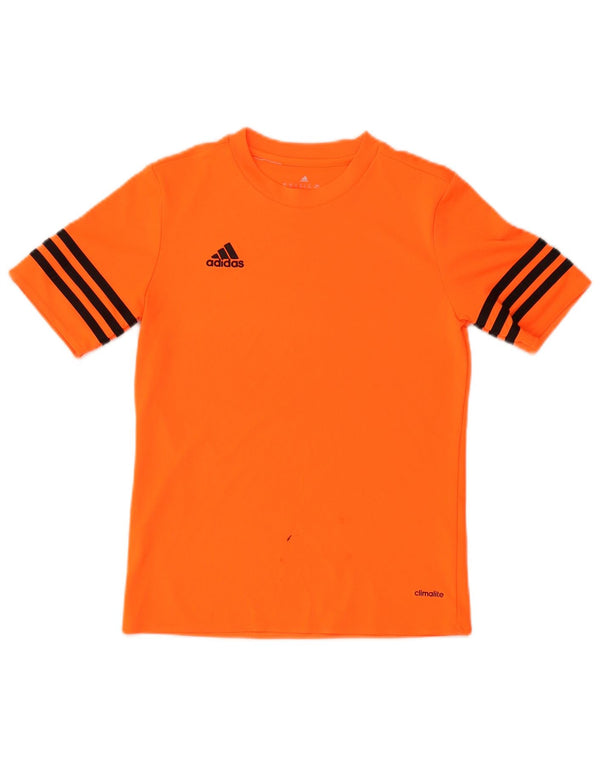 Adidas Drenge Grafisk T-Shirt Top 11-12 År Large Orange Sports