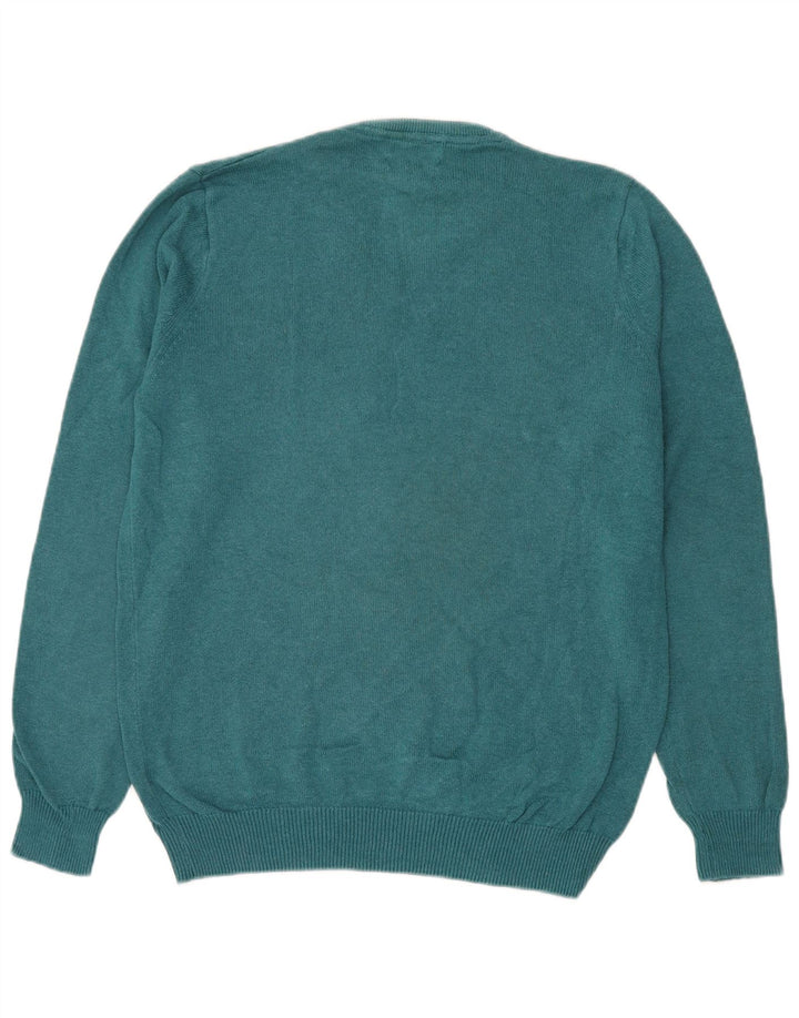 Marks & Spencer Herre V-hals sweater Medium Grøn Bomuld