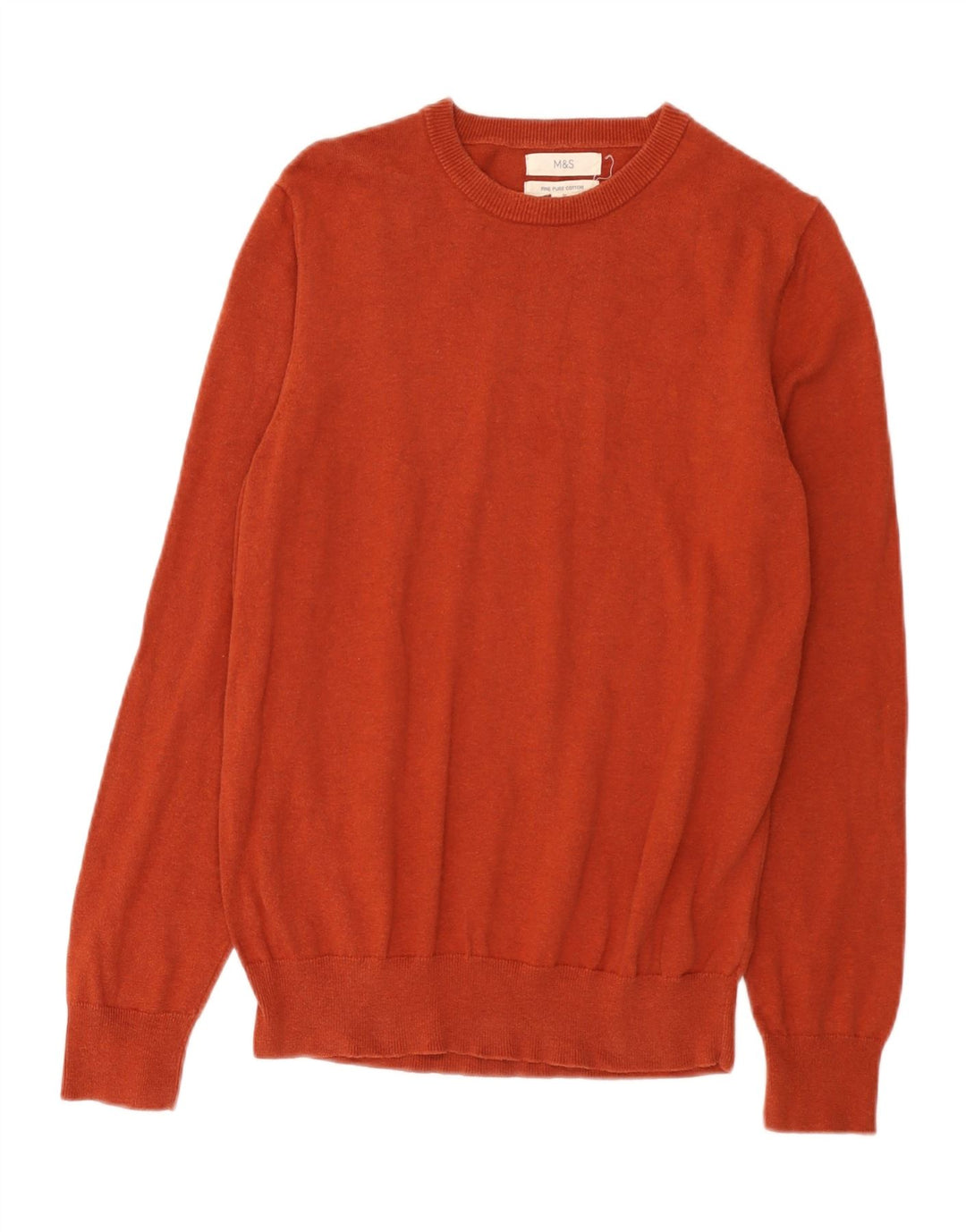 Marks & Spencer Herre Boat Neck Jumper Sweater Medium Brun Bomuld