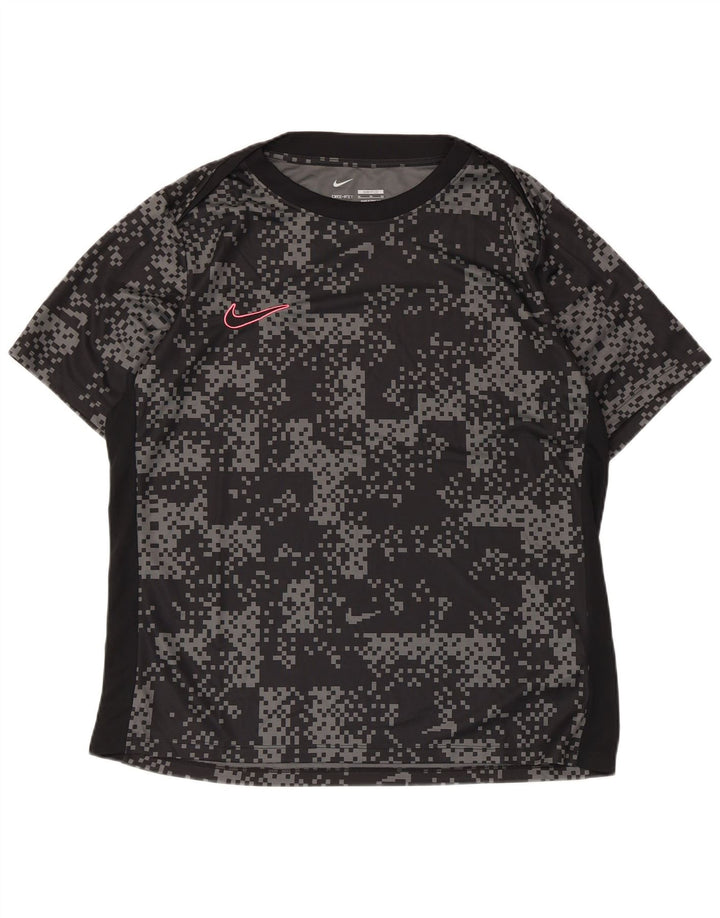 Nike Herre Dri Fit Slim T-Shirt Top XL Sort Geometrisk Polyester