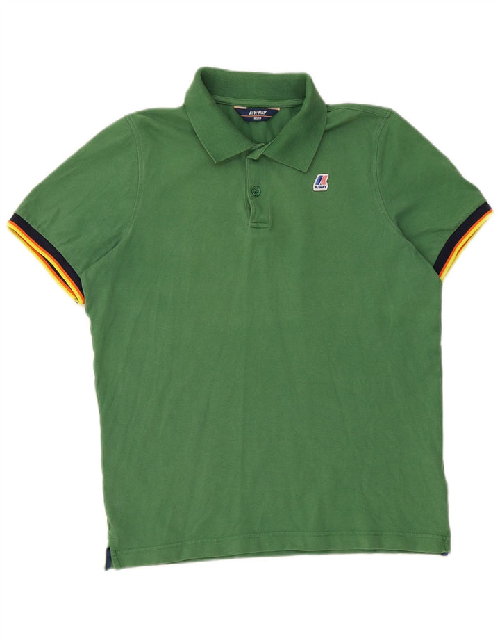 K-WAY Herre poloshirt Medium Grøn Bomuld
