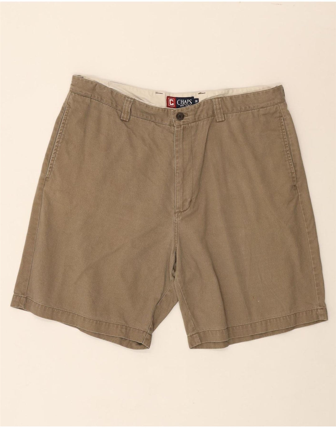 CHAPS Mens Chino Shorts W38 XL  Beige Cotton Vintage Chaps and Second-Hand Chaps from Messina Hembry 