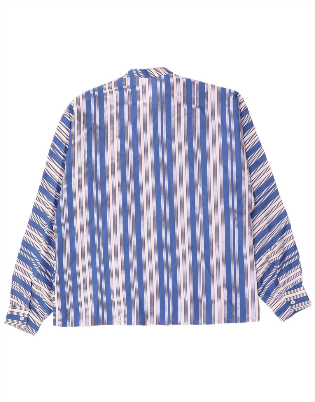 VINTAGE Dameskjortebluse UK 18 XL Blå Stribet