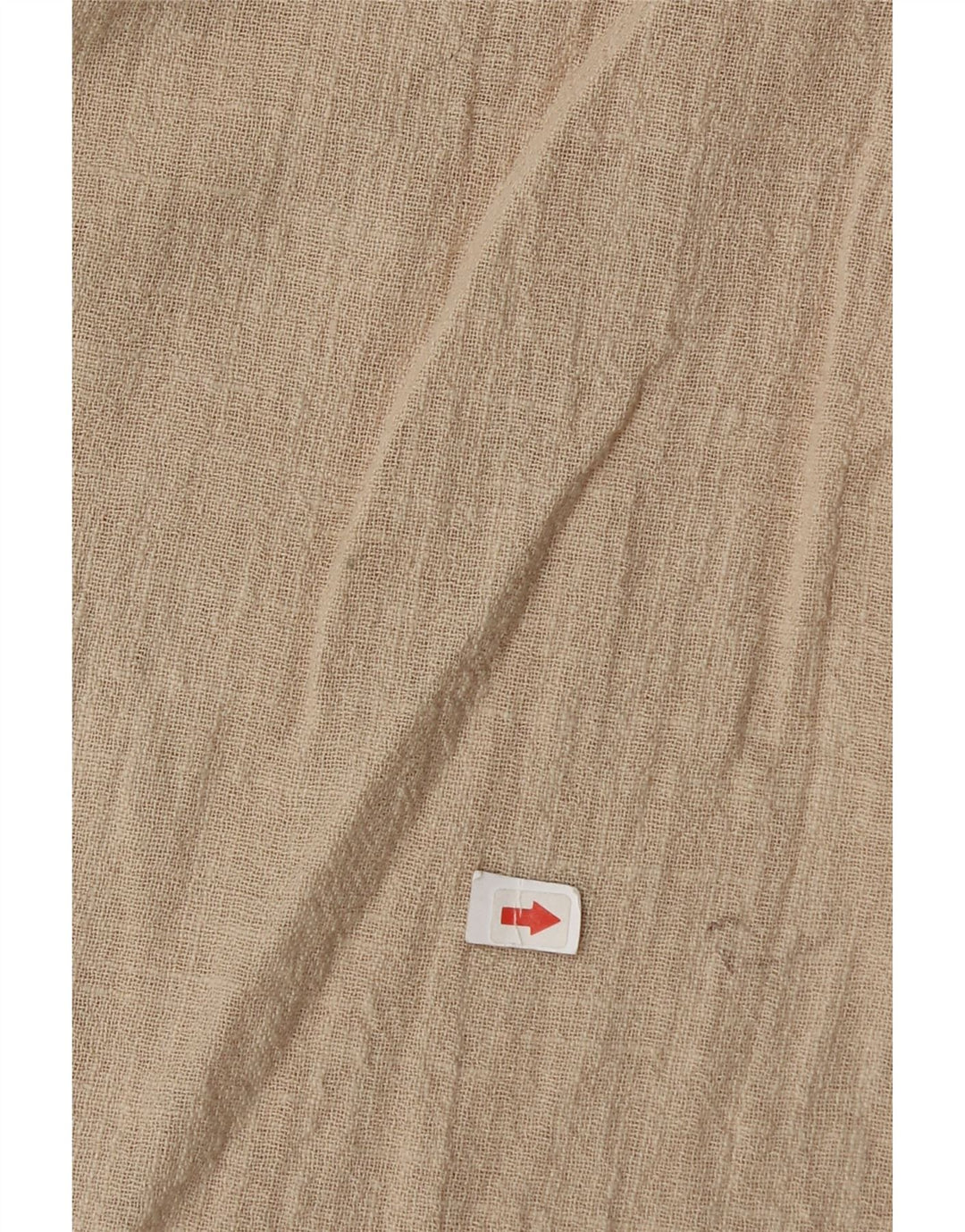 Zara Dame Oversized skjorte UK 6 XS Beige Bomuld