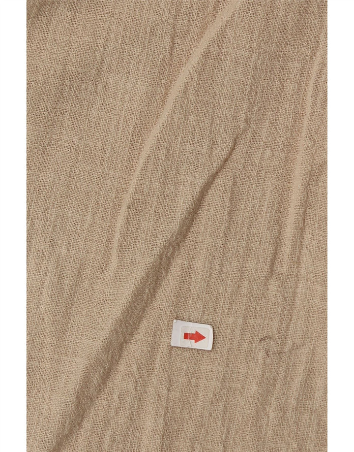 Zara Dame Oversized skjorte UK 6 XS Beige Bomuld