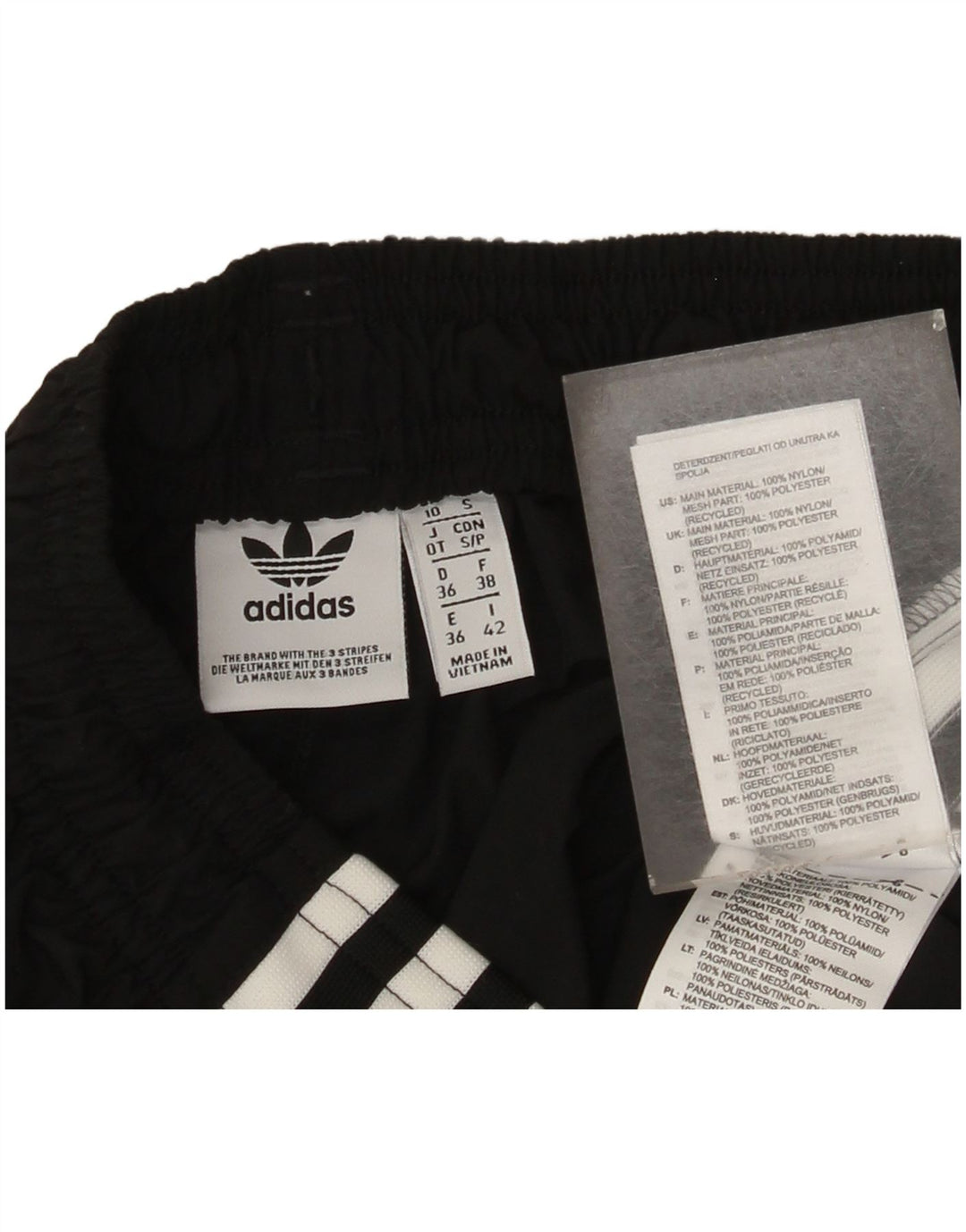 Adidas sportsshorts til kvinder UK 10 Small Black Nylon