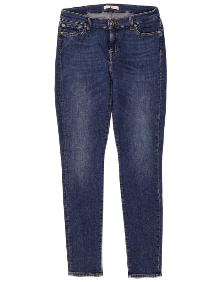 7 For All Mankind Dame Skinny Jeans W30 L30 Blå Polyester