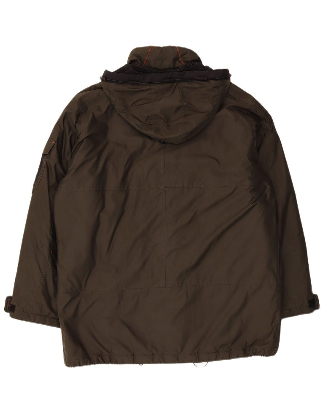 Bugatti Herre Hooded Windbreaker Jacket UK 42 XL Khaki Polyester