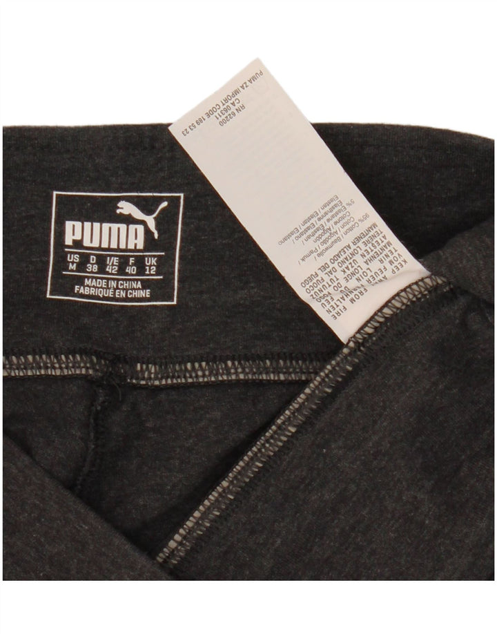 Puma Dame Capri Leggings UK 12 Medium Grey Bomuld