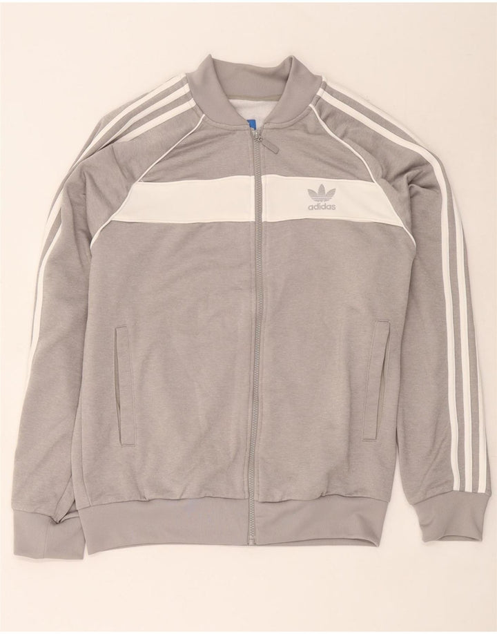 Adidas Træningsdragt til mænd Topjakke Stor Grå Colourblock Polyester