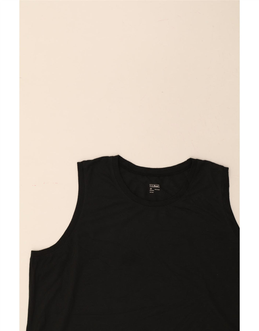 L.L.BEAN Womens Vest Top UK 20 2XL Black Polyester Vintage L.L.Bean and Second-Hand L.L.Bean from Messina Hembry 