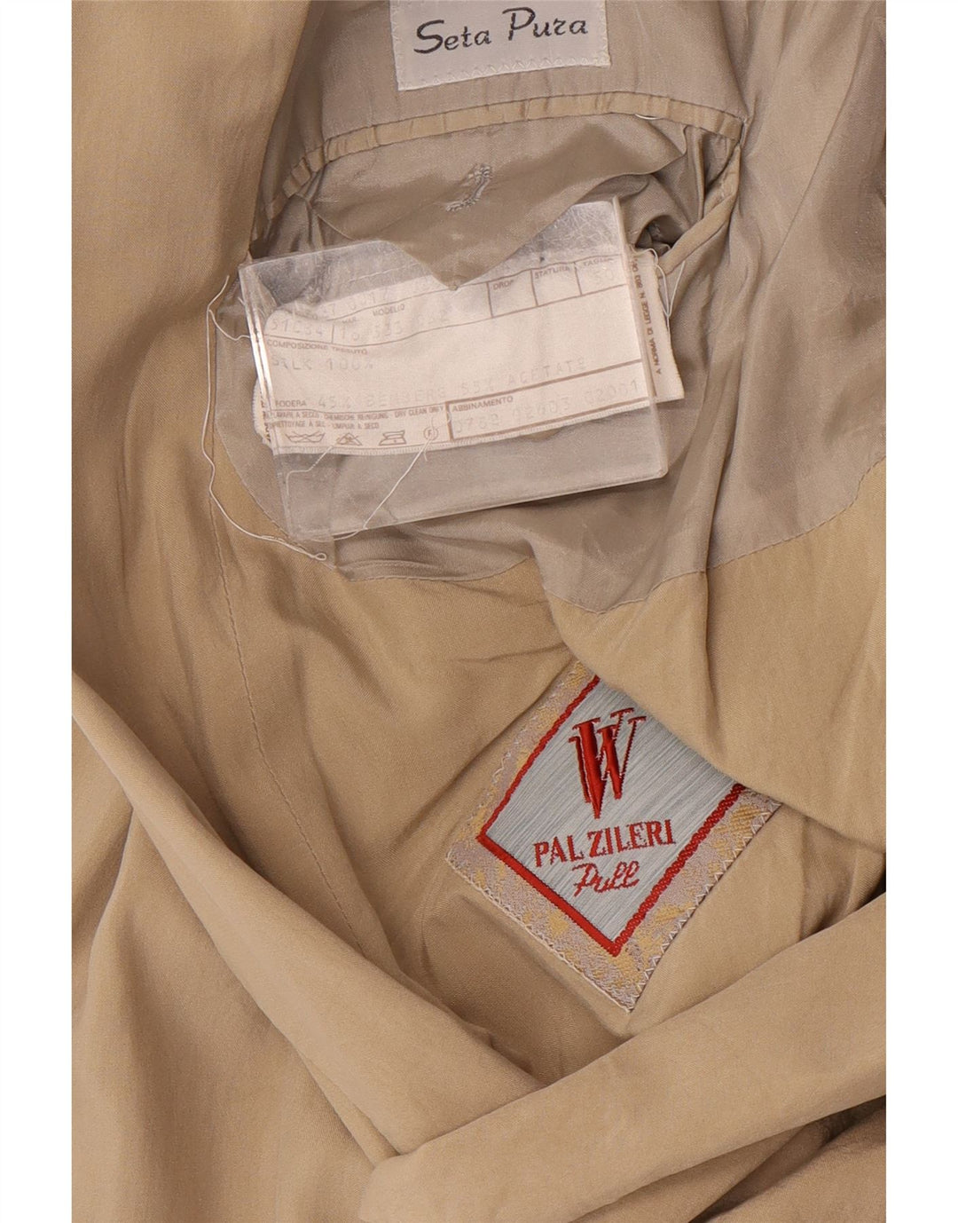 Pal Zileri Herre Dobbeltradet Blazerjakke IT 50 Stor Beige Silke