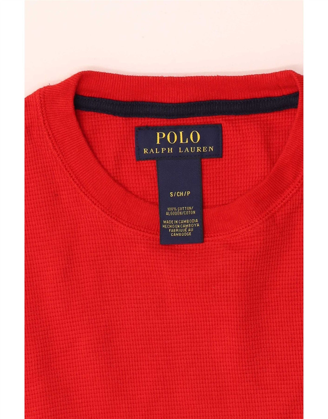Polo Ralph Lauren Herre Regular Top Langærmet Lille Rød Bomuld