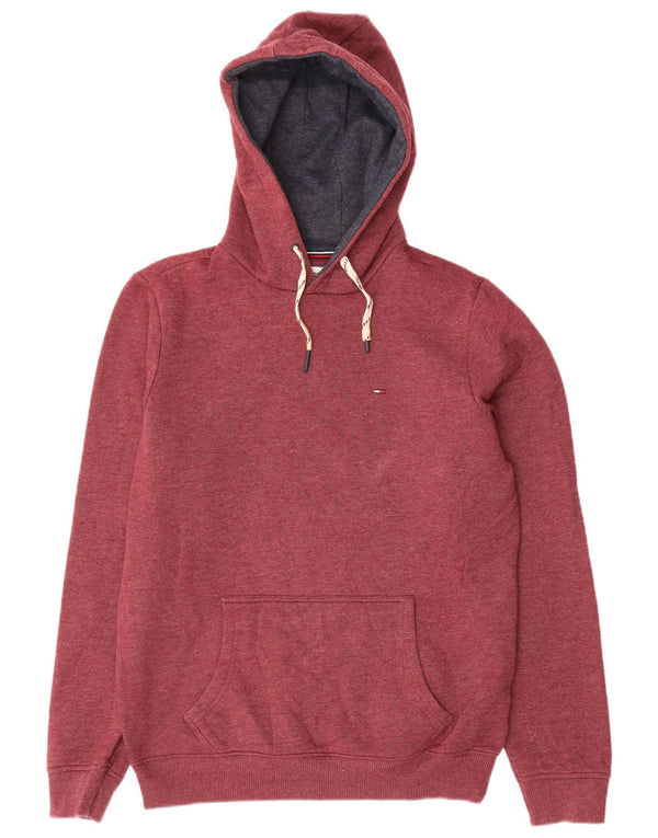 Tommy Hilfiger Herre hættetrøje Jumper Medium Bourgogne Flecked Bomuld
