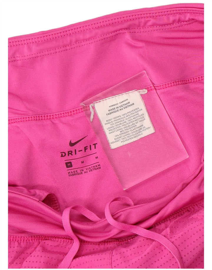 NIKE Dame Dri Fit Sportshorts UK 14 Medium Pink Polyester