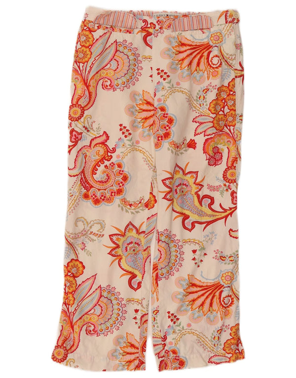 Tommy Hilfiger Dame Casual Bukser US 2 XS W24 L25 Hvid Paisley