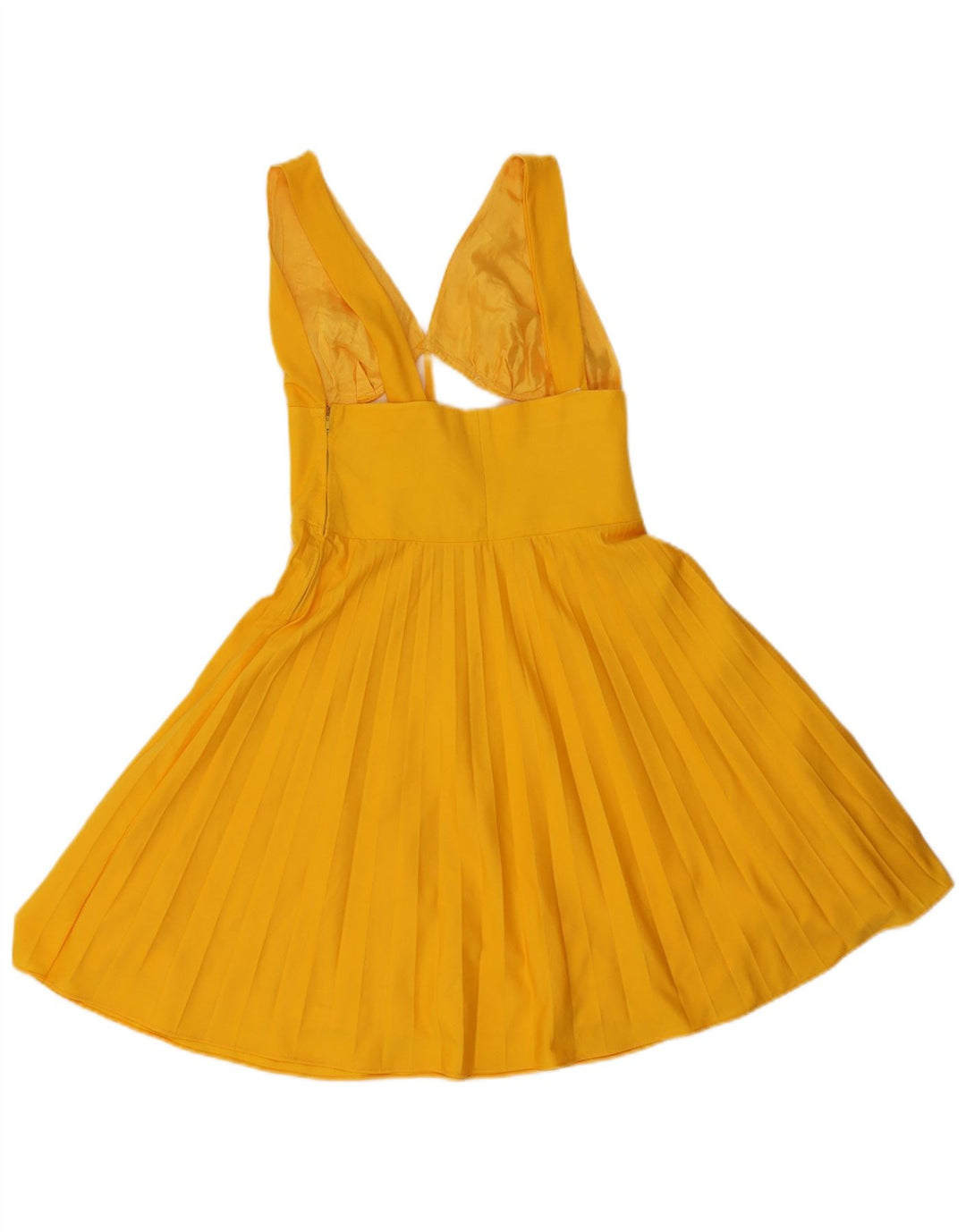 Vintage Dame Ærmeløs A-Line Kjole IT 46 Stor Gul