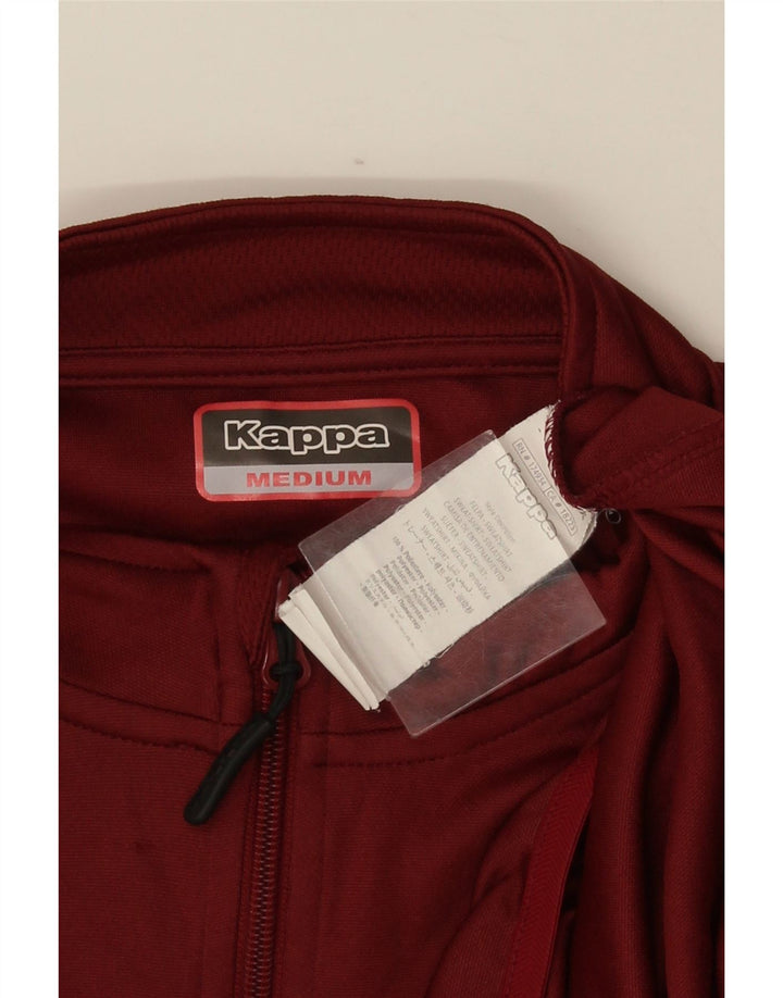 Kappa Herre Grafisk Zip Neck Pullover Træningsdragt Top Medium Maroon Polyester