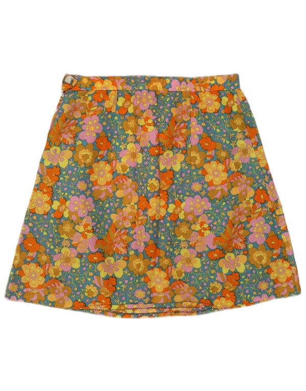 Vintage A-Line nederdel til kvinder W26 Small Green Floral