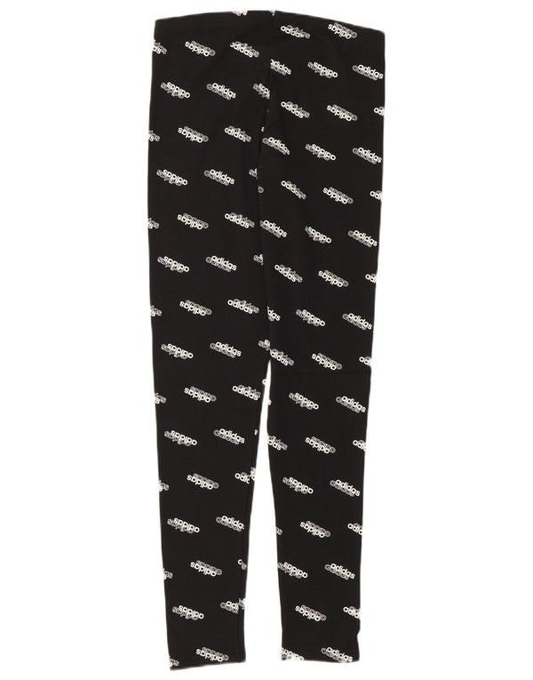 Adidas Graphic Leggings til kvinder UK 8/10 Lille sort plettet bomuld