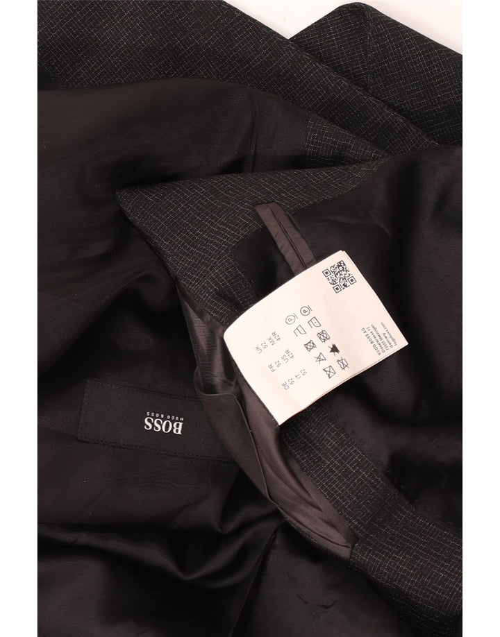 Hugo Boss Herre 2-knaps blazerjakke EU 52 XL Grå Virgin Wool