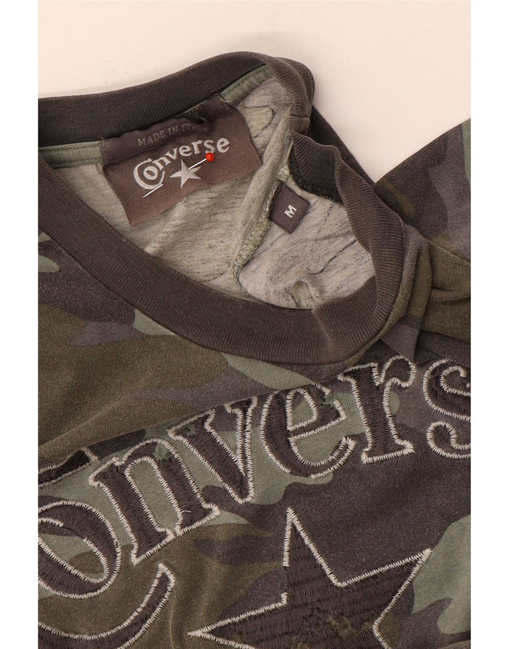 Converse grafisk t-shirt til mænd, mellemlang Khaki Camouflage
