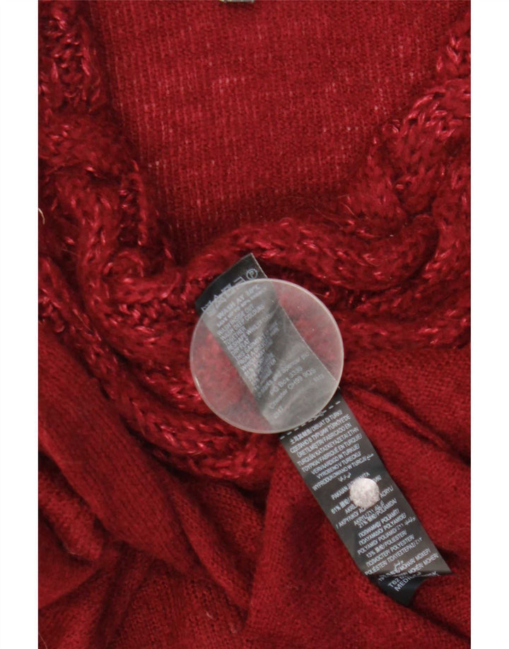 Marks & Spencer Dame Rullehals Sweater UK 18 XL Rød Akryl