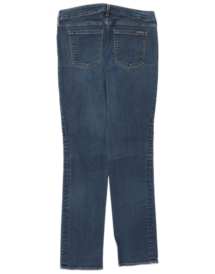 Eddie Bauer Dame Slightly Curvy Straight Jeans US 12 Large W32 L30 Blue