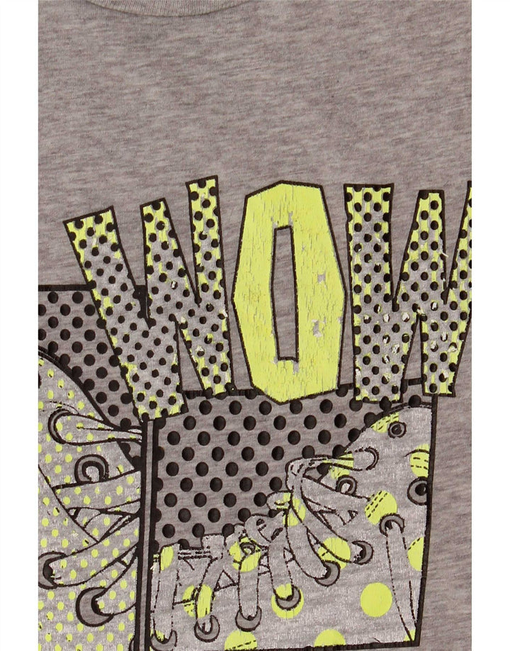 Converse Grafisk T-Shirt Top XL Grå Flecked Bomuld