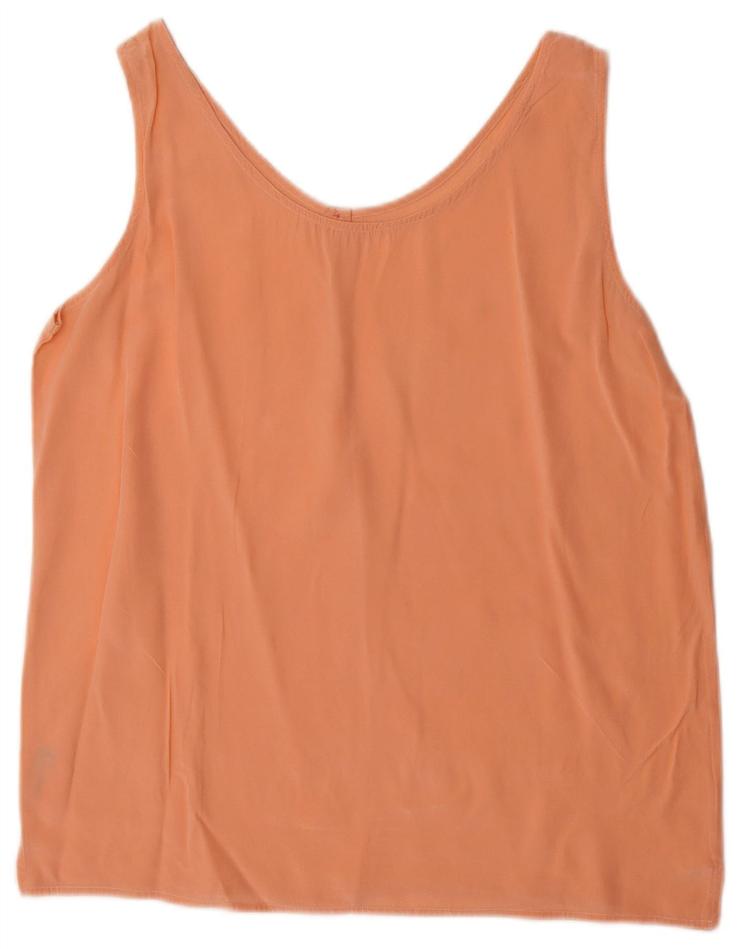 BALLON Dame ærmeløs bluse Top UK 14 Medium Orange Silke