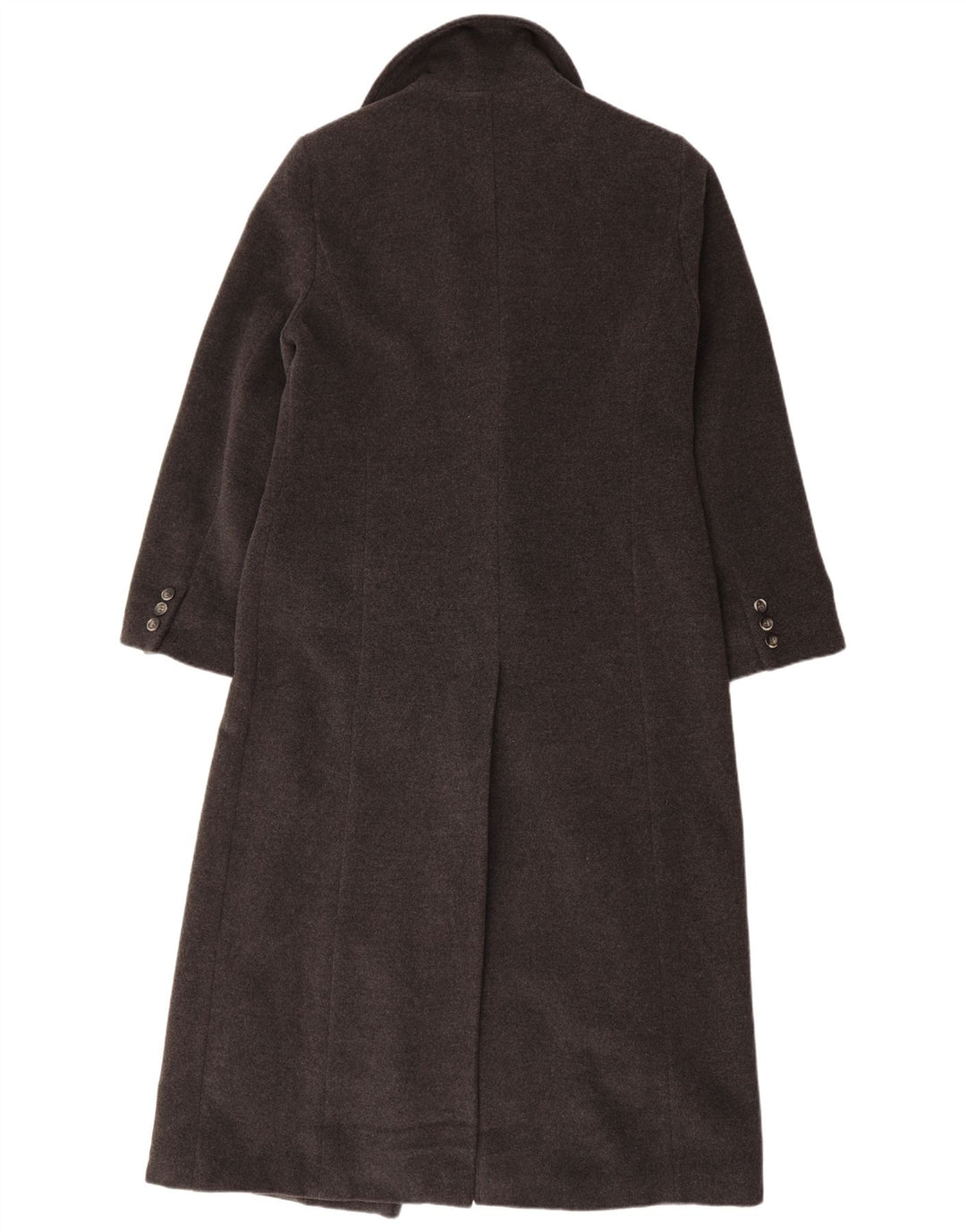 MARELLA Dame Dobbeltradet Frakke UK 14 Stor Grå Virgin Wool