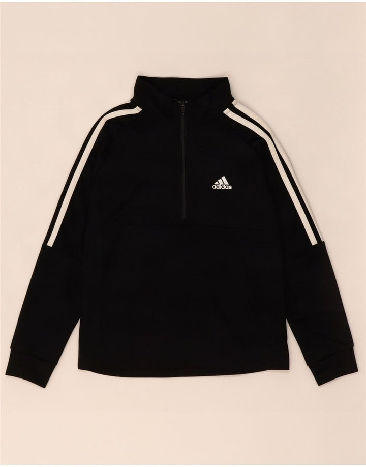 Adidas Boys Aeroready Pullover med lynlås-hals træningsdragt Top 9-10 år Sort