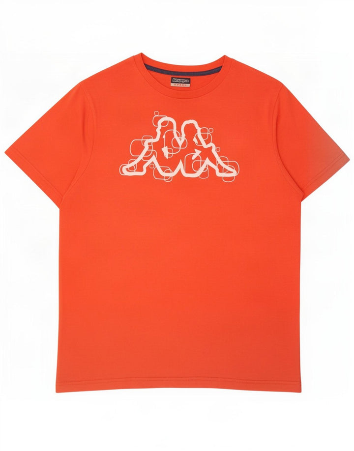Kappa Herre Grafisk T-Shirt Top Stor Orange