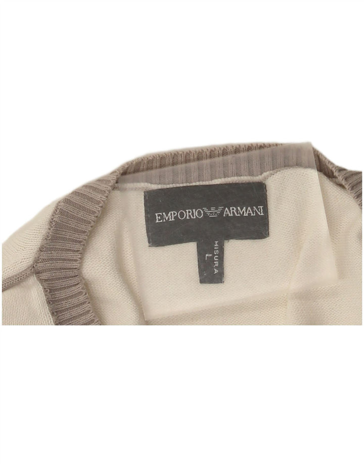 Emporio Armani Herre V-hals sweater Stor Hvid