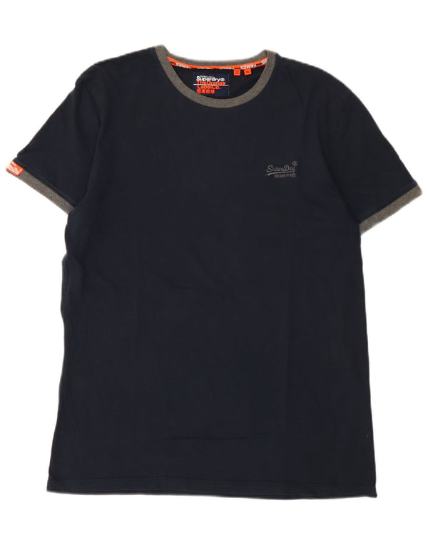 Superdry T-shirt top til mænd XL Marineblå Colourblock