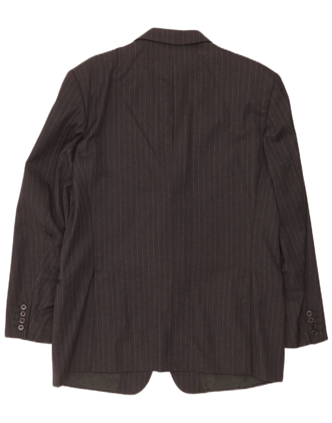 Trussardi Herre 3-knaps blazerjakke IT 52 XL Grå nålestribet jomfruuld