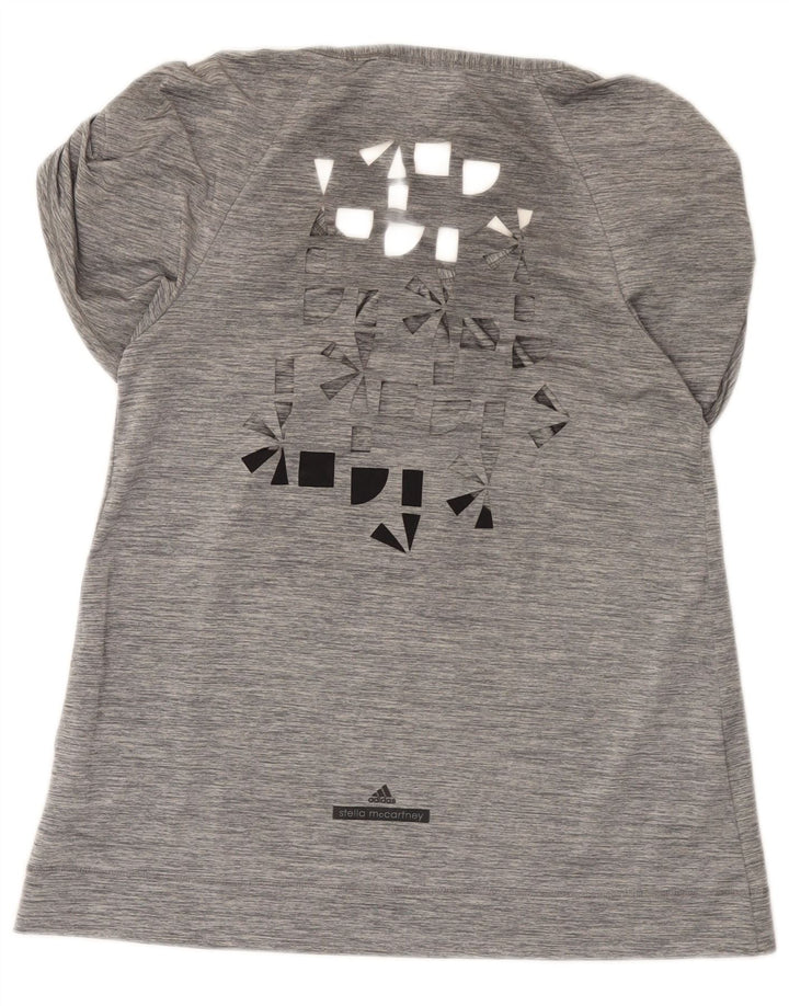 Adidas Dame Stella McCartney Grafisk Tunika Top EU 36 Lille Grå Polyester