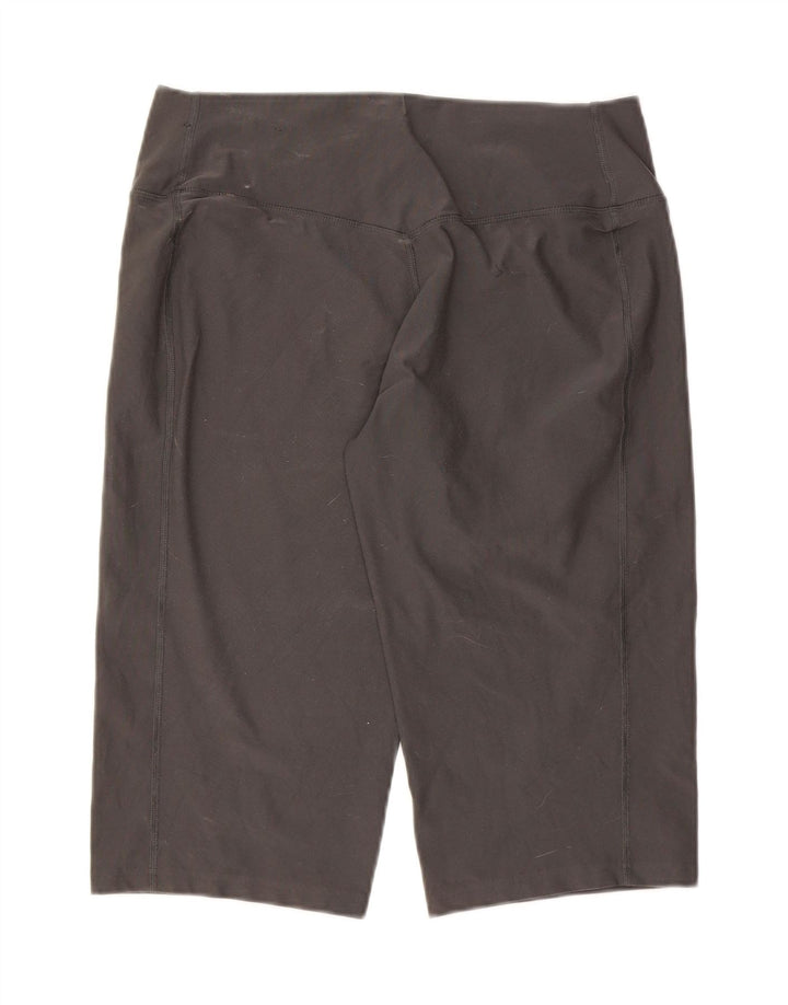 NIKE Womens Dri Fit Bermuda Sport Shorts UK 14 Large Grey Polyester