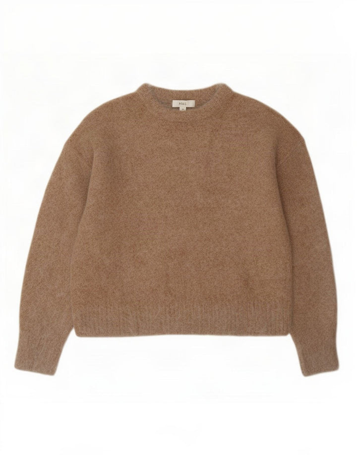 Marks & Spencer Dame sweater med rund hals DK 14 Medium Beige Uld
