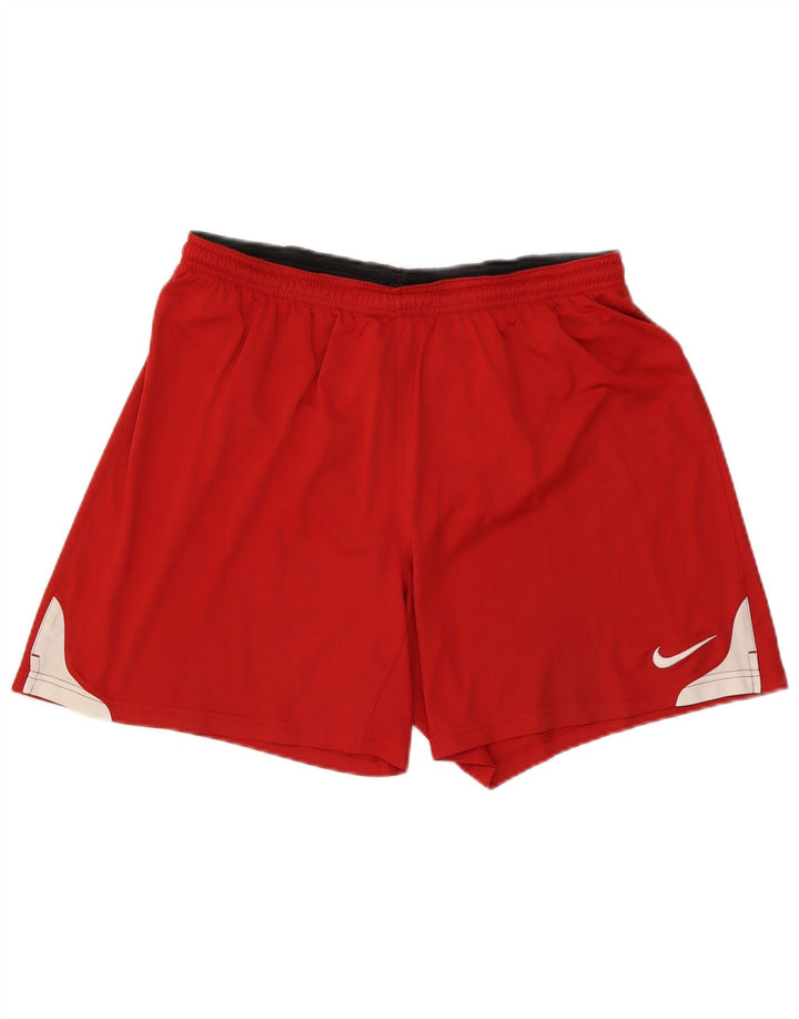 Nike Herre Dri Fit Sportshorts XL Rød Colourblock Polyester