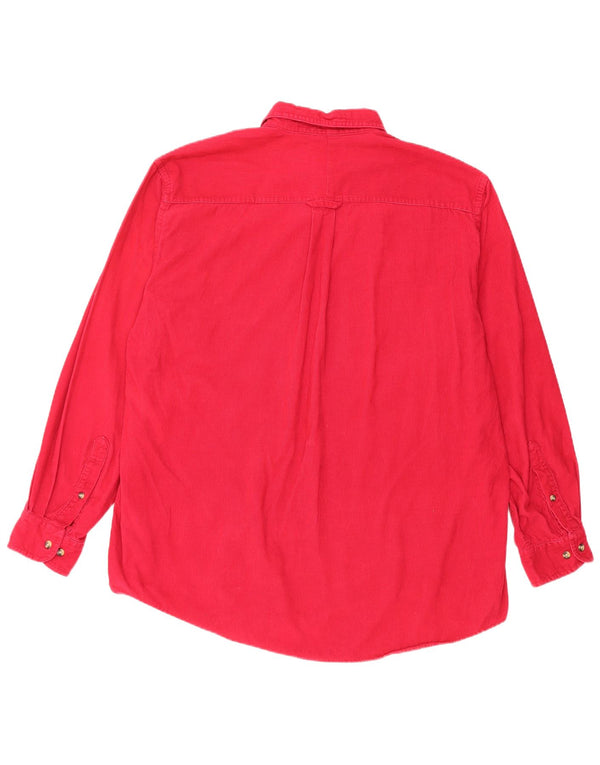 Saddle Breed Herre Corduroy Shirt Large Pink Bomuld